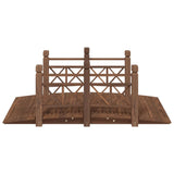 Vidaxl Garden Bridge con corrimano 150x67x56 cm Pineo solido