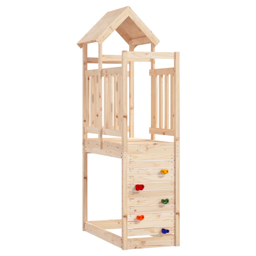 Vidaxl Play Tower z skalną ścianą 53x110x214 cm stałą sosną