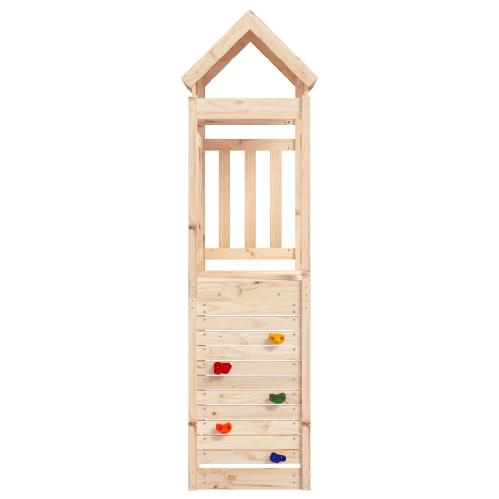 Vidaxl Play Tower z skalną ścianą 53x110x214 cm stałą sosną