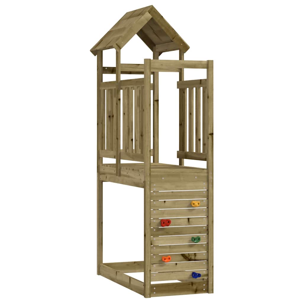 Vidaxx Spielturm mit Kletterwand 53x110x214 cm imprägniertes Kiefernholz