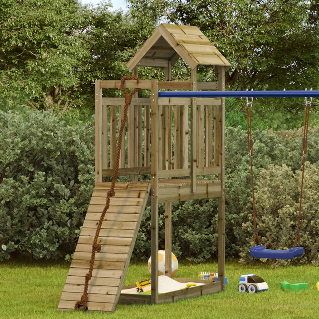 Vidaxl Play Tower 52.5x110.5x214 cm Pine imprégnée