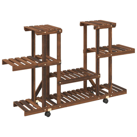 Vidaxx Pflanzenständer mit Rollen 110x25x78 cm massives Kiefernholz