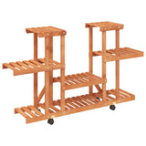 Vidaxx Pflanzenständer mit Rollen 110x25x78 cm massives Kiefernholz
