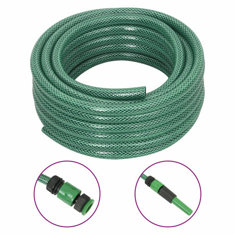 Vidaxl Gartenschlauch mit Kupplungsset 0,5'' 50 m PVC grün