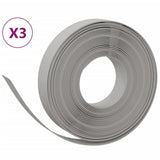 VidaXL Garteneinfassung 3 Stk. 10 m 10 cm Polyethylen grau