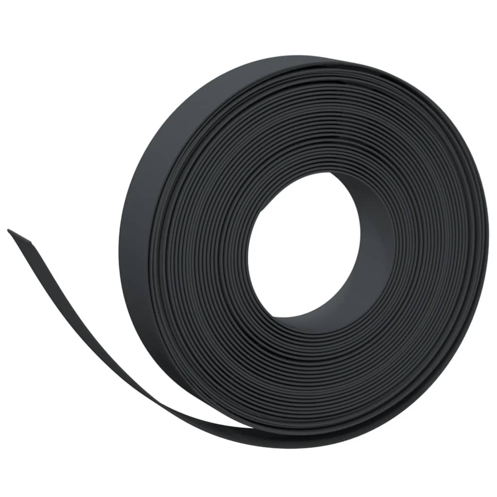 VidaXL Garteneinfassung 2 Stk. 10 m 10 cm Polyethylen schwarz