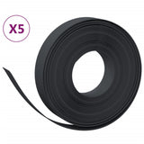 VidaXL Garteneinfassung 5 Stk. 10 m 10 cm Polyethylen schwarz
