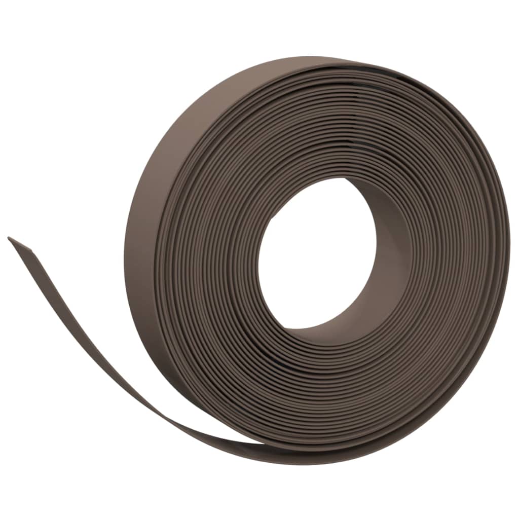 VidaXL Garteneinfassung 2 Stk. 10 m 10 cm Polyethylen braun
