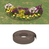 VIDAXL GARDEN BEDGES 2 PCS 10 M 10 cm in polietilene marrone