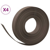 VidaXL Garteneinfassung 4 Stk. 10 m 10 cm Polyethylen braun