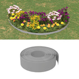 VidaXL Garteneinfassung 2 Stk. 10 m 15 cm Polyethylen grau