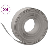 VidaXL Garteneinfassung 4 Stk. 10 m 15 cm Polyethylen grau