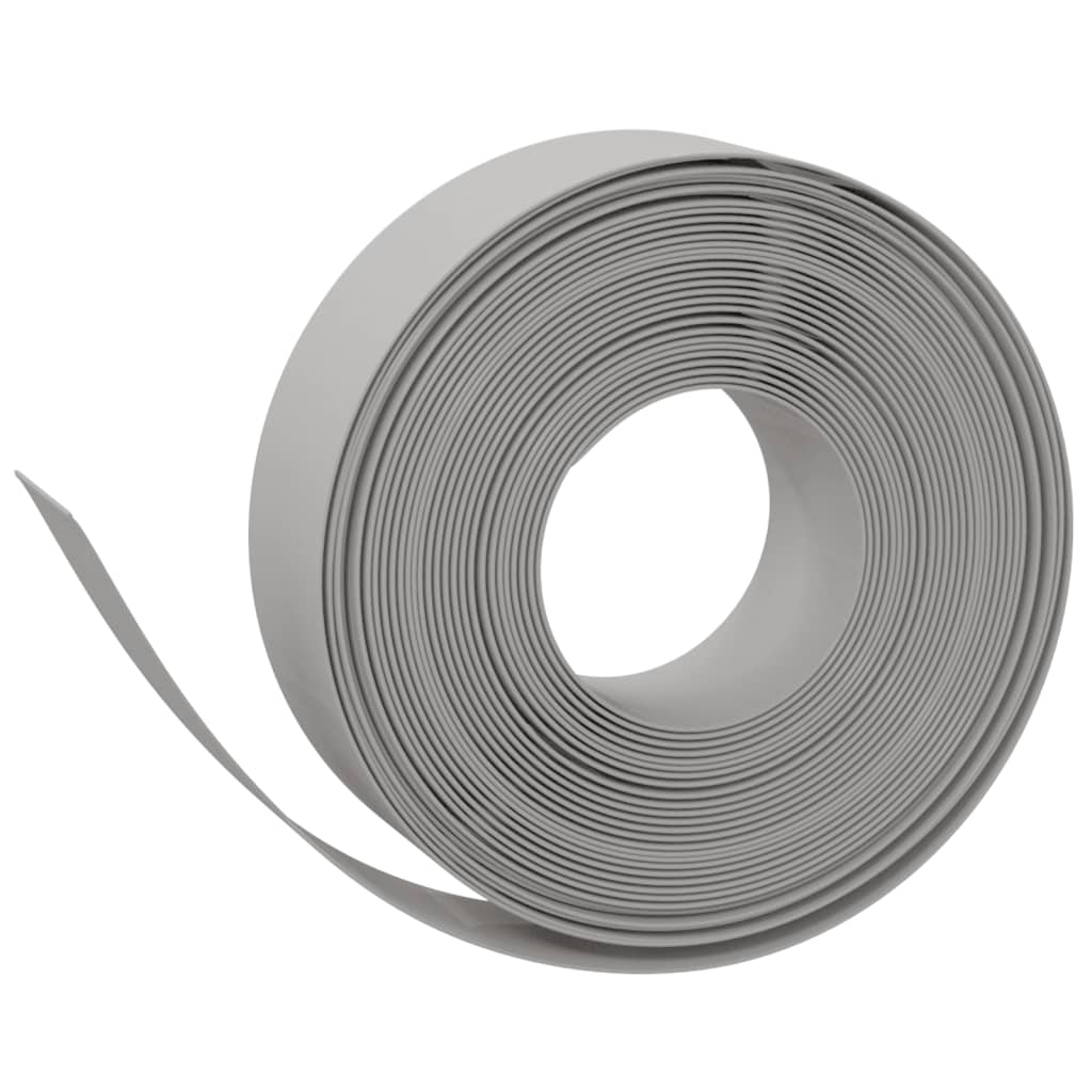 VidaXL Garteneinfassung 5 Stk. 10 m 15 cm Polyethylen grau