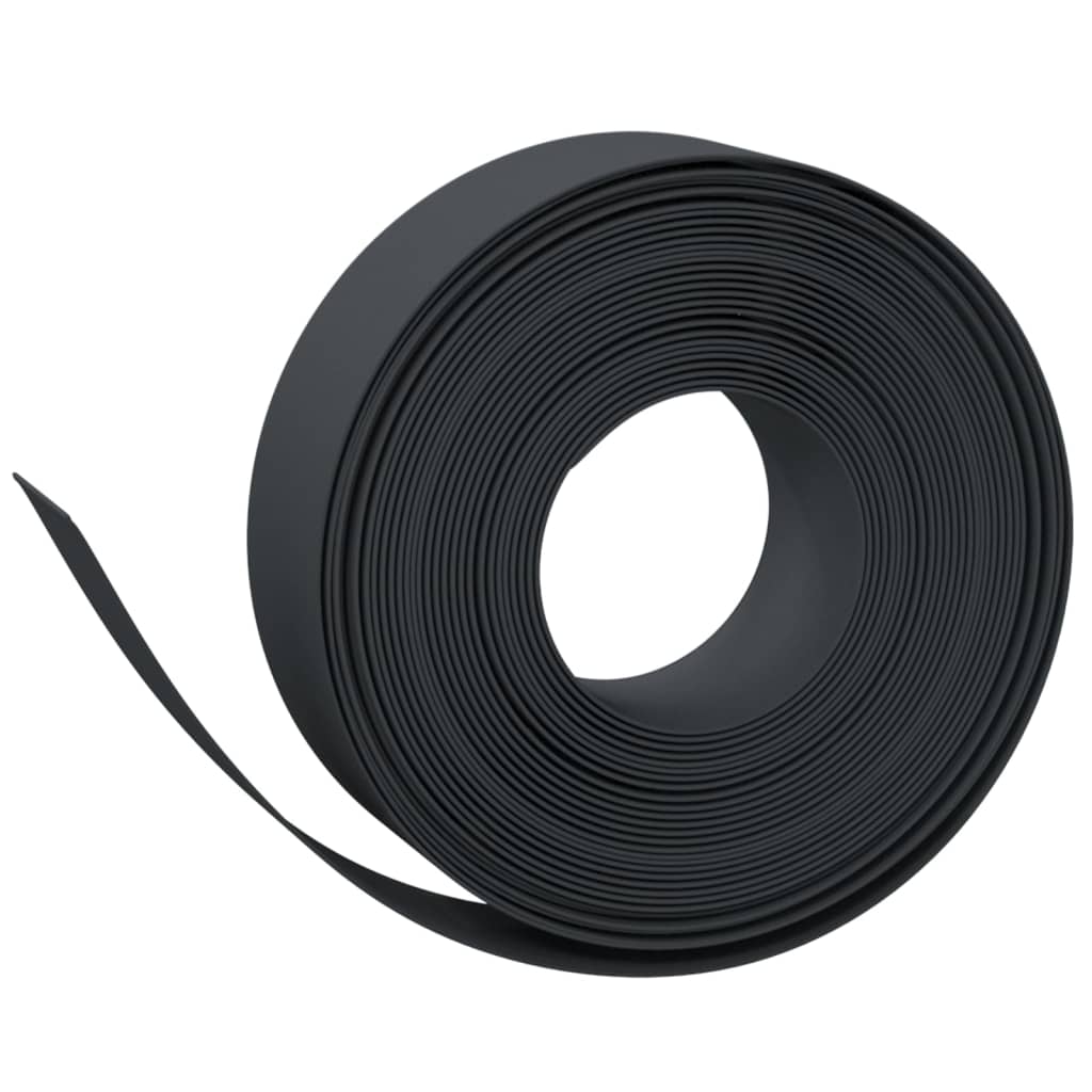 VidaXL Garteneinfassung 2 Stk. 10 m 15 cm Polyethylen schwarz