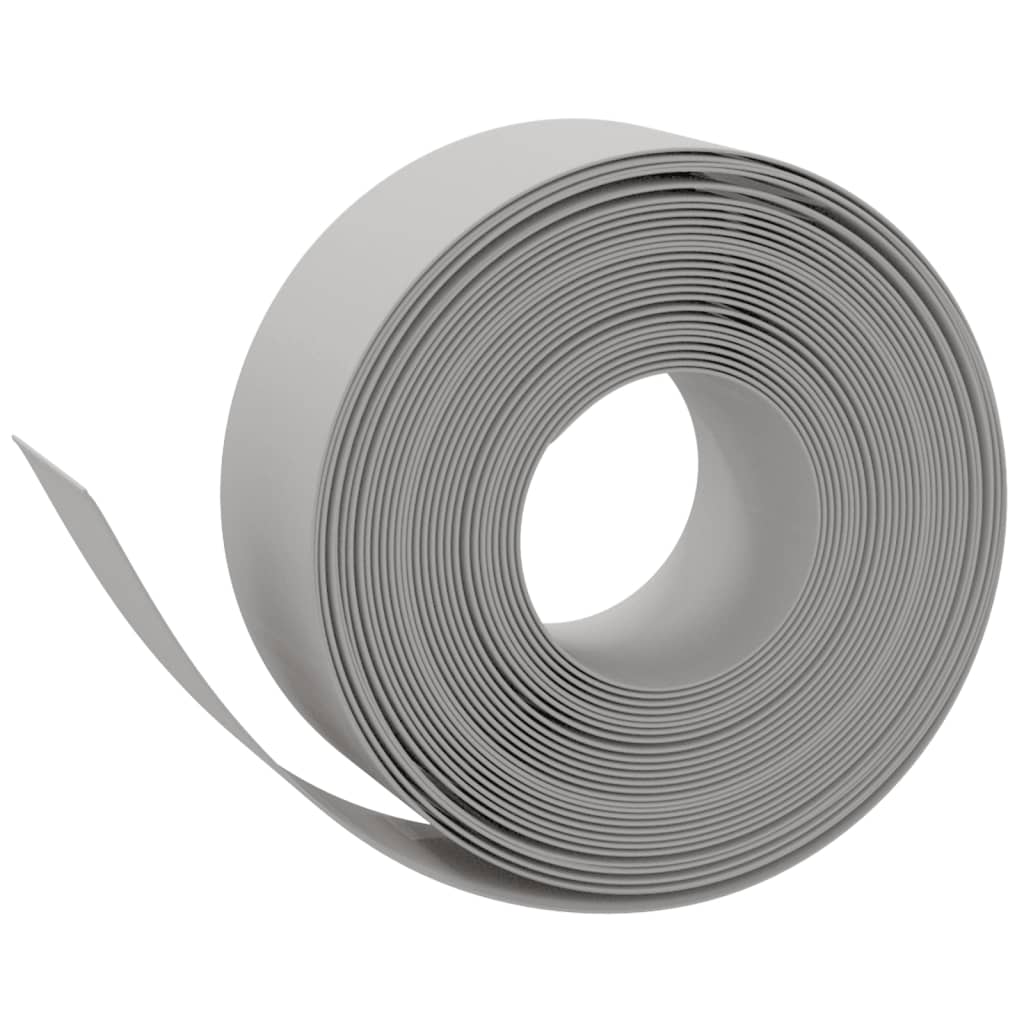 VidaXL Garteneinfassung 3 Stk. 10 m 20 cm Polyethylen grau