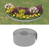 VidaXL Garteneinfassung 3 Stk. 10 m 20 cm Polyethylen grau