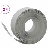 VidaXL Garteneinfassung 4 Stk. 10 m 20 cm Polyethylen grau