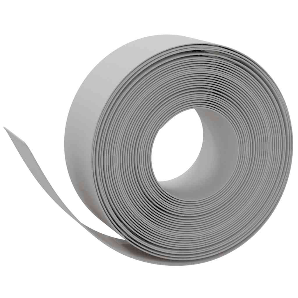 VidaXL Garteneinfassung 5 Stk. 10 m 20 cm Polyethylen grau
