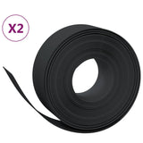 Vidaxl Garden Edges 2 pezzi 10 m 20 cm polietilene nero