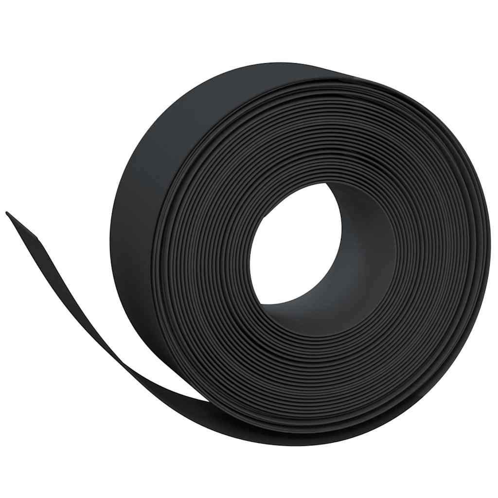 VidaXL Garteneinfassung 2 Stk. 10 m 20 cm Polyethylen schwarz