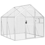 Vidaxl volière 1,79x2x1,85 m aluminium zilverkleurig
