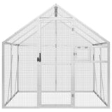 Vidaxl volière 1,79x2x1,85 m aluminium zilverkleurig
