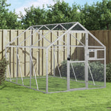 Vidaxl volière 1,79x3x1,85 m aluminium zilverkleurig