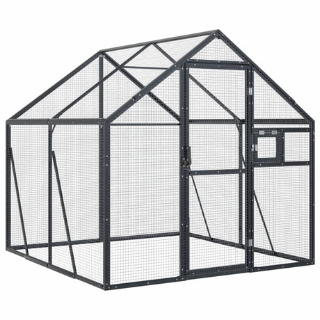 VidaXL Voliere 1,79x2x1,85 m Aluminium Anthrazit