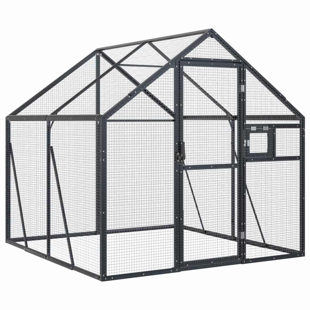 Vidaxl aviary 1.79x2x1.85 m aluminum anthracite -colored