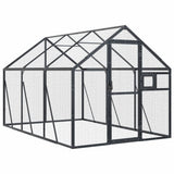 Vidaxl Aviary 1.79x3x1.85 M klocowany antracyt aluminiowy