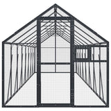 Vidaxl Aviary 1.79x8x1.85 M. -colorowany antracyt aluminiowy