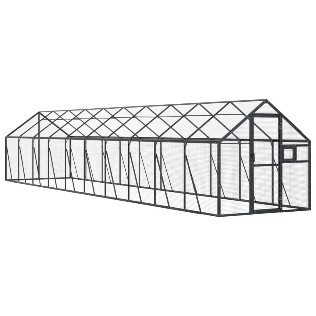 Vidaxl Aviary 1.79x2x1.85 M. -coloed antracyt aluminiowy