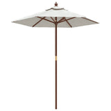 Vidaxl Sonnenschirm mit Holzstange 196x231 cm sandfarben
