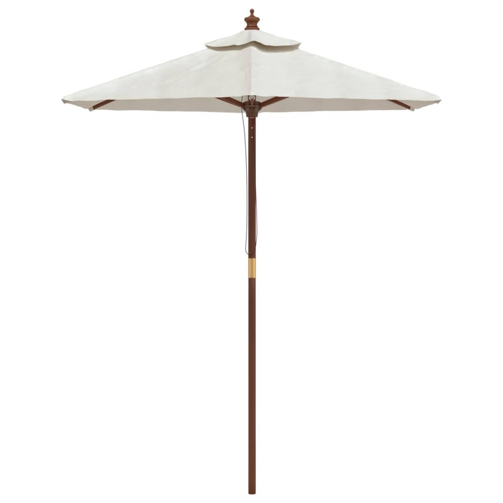 Vidaxl Parasol s dřevěným pólem 196x231 cm písek -