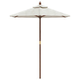 Vidaxl Sonnenschirm mit Holzstange 196x231 cm sandfarben