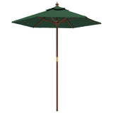 VidaXL Sonnenschirm mit Holzmast 196x231 cm grün