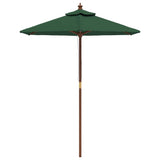 VidaXL Sonnenschirm mit Holzmast 196x231 cm grün