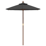 Vidaxl Parasol z lesenim drogom 196x231 cm antracit -barven