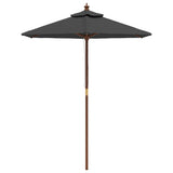 Vidaxl Sonnenschirm mit Holzmast 196x231 cm Anthrazit