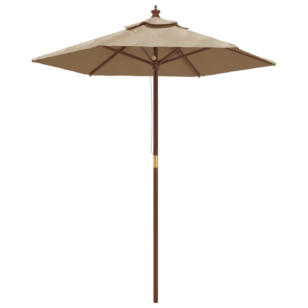 Vidaxx Sonnenschirm mit Holzmast 196x231 cm taupe