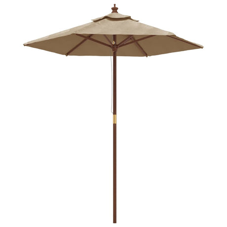 Vidaxx Sonnenschirm mit Holzmast 196x231 cm taupe