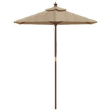 Vidaxx Sonnenschirm mit Holzmast 196x231 cm taupe