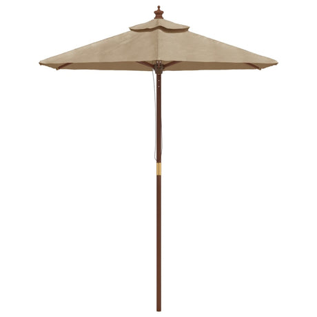 Vidaxx Sonnenschirm mit Holzmast 196x231 cm taupe