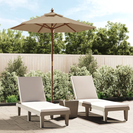 Vidaxx Sonnenschirm mit Holzmast 196x231 cm taupe
