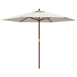Vidaxx Sonnenschirm mit Holzmast 299x240 cm sandfarben