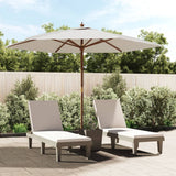 Vidaxx Sonnenschirm mit Holzmast 299x240 cm sandfarben