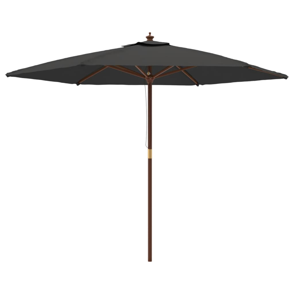 Parasol vidaxl avec poteau en bois 299x240 cm -colore