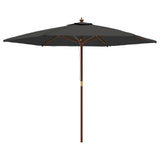 Parasol vidaxl avec poteau en bois 299x240 cm -colore