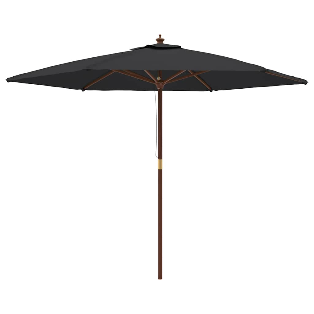Vidaxx Sonnenschirm mit Holzstange 299x240 cm schwarz