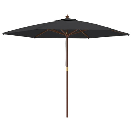 Vidaxx Sonnenschirm mit Holzstange 299x240 cm schwarz